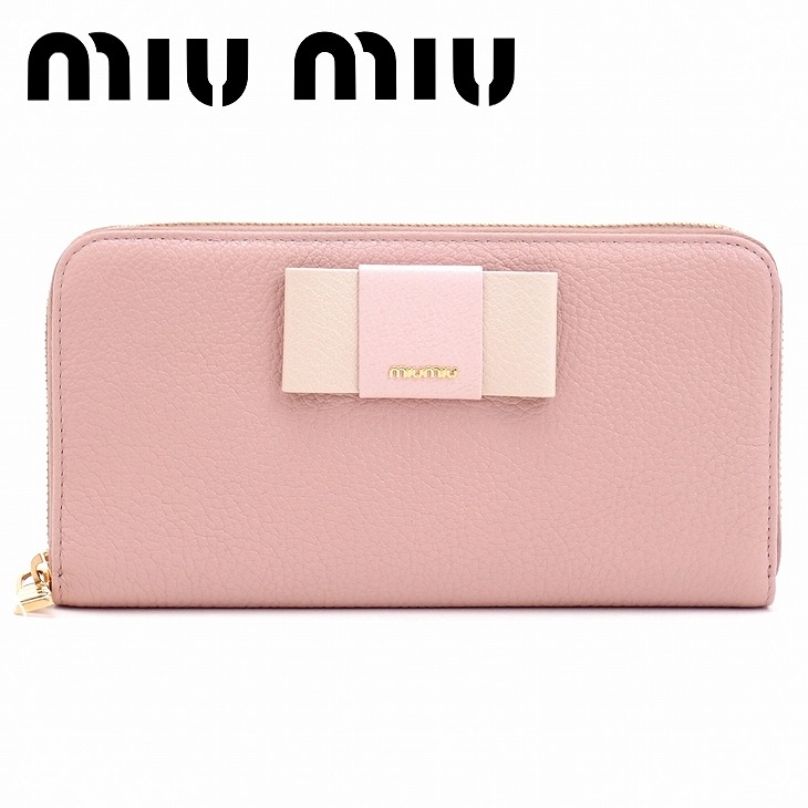 楽天市場 ミュウミュウ 財布 Miumiu 長財布 レザー ラウンドファスナー マドラス Madras Fiocco Orchidea G 5ml506 2ew7 F0jw1 ブランド 人気 贅沢屋