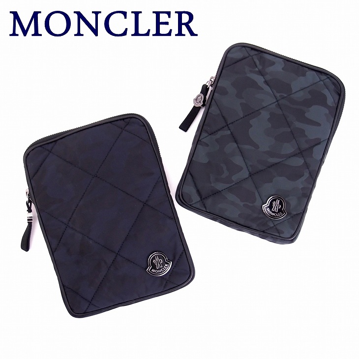 MONCLER - モンクレール クラッチバック 黒 迷彩 monclerの+inforsante.fr