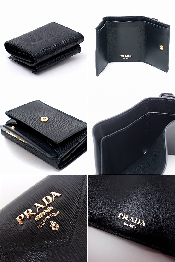 楽天市場 プラダ Prada 財布 三つ折り財布 レディース Vitello Move Nero 黒 ブラック 1mh021 2ezz F0002 ブランド 人気 贅沢屋