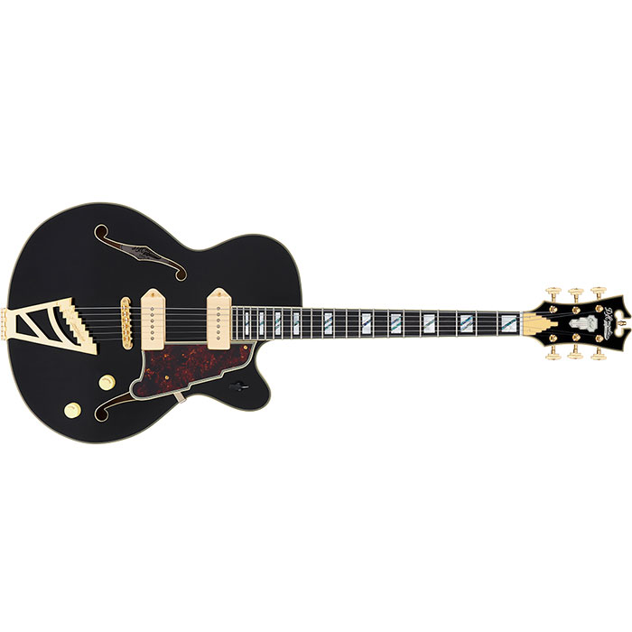 本数限定セール D'Angelico ディアンジェリコ エレキギター フルアコ Excel 59 Solid Black ブラック 黒 ホロウボディ