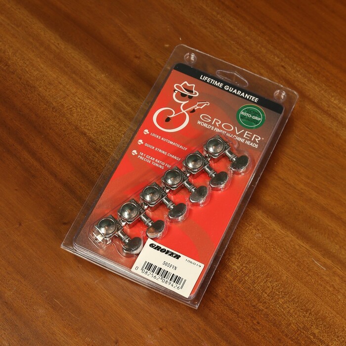 Grover グローバー ギターペグ Roto-Grip Locking Rotomatics 505FV Nickel ニッケル
