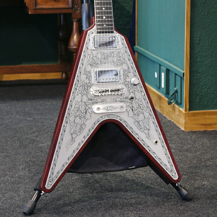 Zemaitis ゼマイティス エレキギター Metal Fronts MFV22, Natural メタルフロント ナチュラル 22フレット Vシェイプ ケース付
