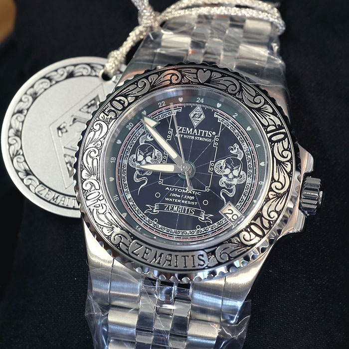 押さえるひな形 Zemaitis ゼマイティス 時辰儀 ウオッチ メンズ 携帯時計 Limited Edition Watch ZWDF24SS 日常やって行く用強化因子雨合羽 自動小銃一巻き