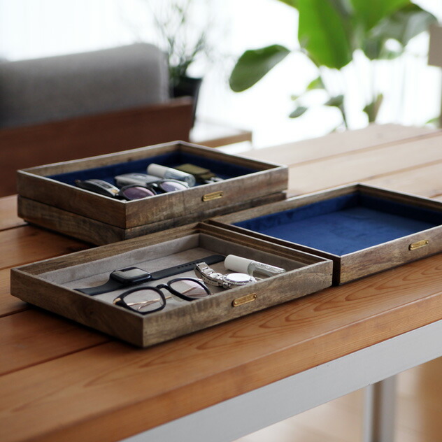 PUEBCO プエブコ ヴィンテージウッド 鍋敷き 花台 トレー スタンド　大 PUEBCO (プエブコ) STACKABLE JEWELRY TRAY スタッカブル ジュエリー