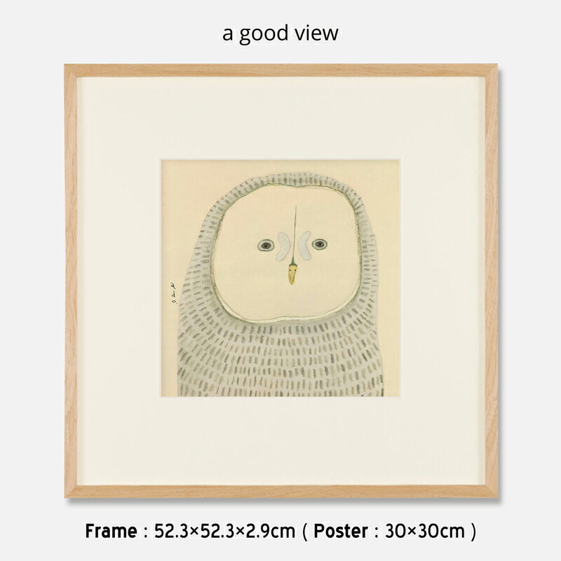 楽天市場】シロフクロウ フレーム50＋額装マット付き 米津祐介