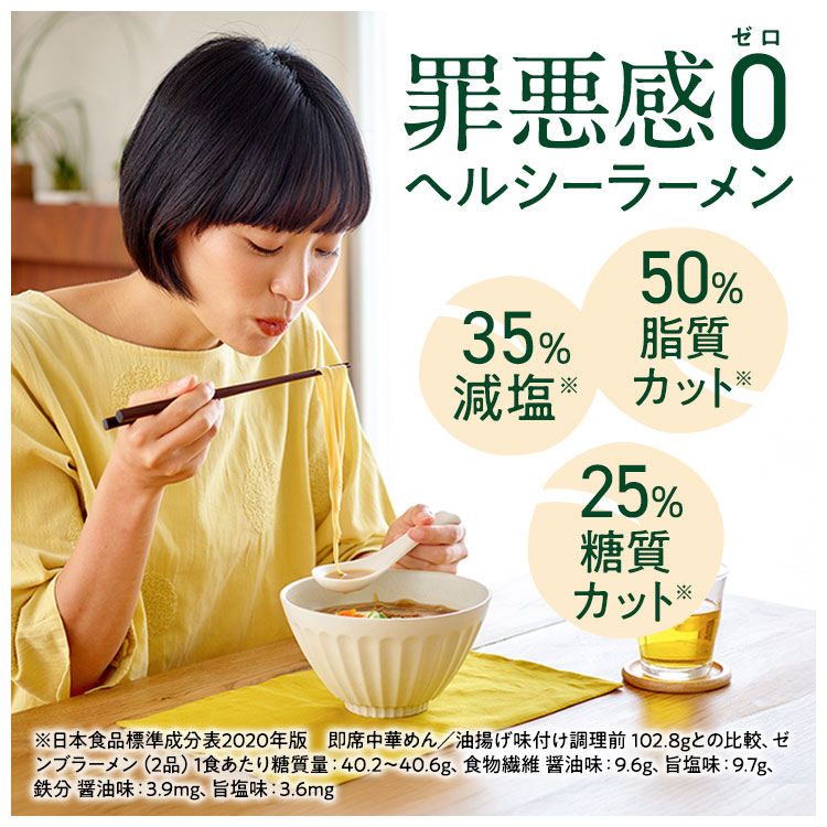 【グルテンフリー ラーメン】ZENB ゼンブ ラーメン ミールキット 2食 (醤油味 1食 + 旨塩味 1食) 早ゆで4分 | 糖質オフ ラーメン 糖質コントロール 置き換え ダイエット 時の栄養補給に タンパク質 食物繊維 脂質カット ヘルシー