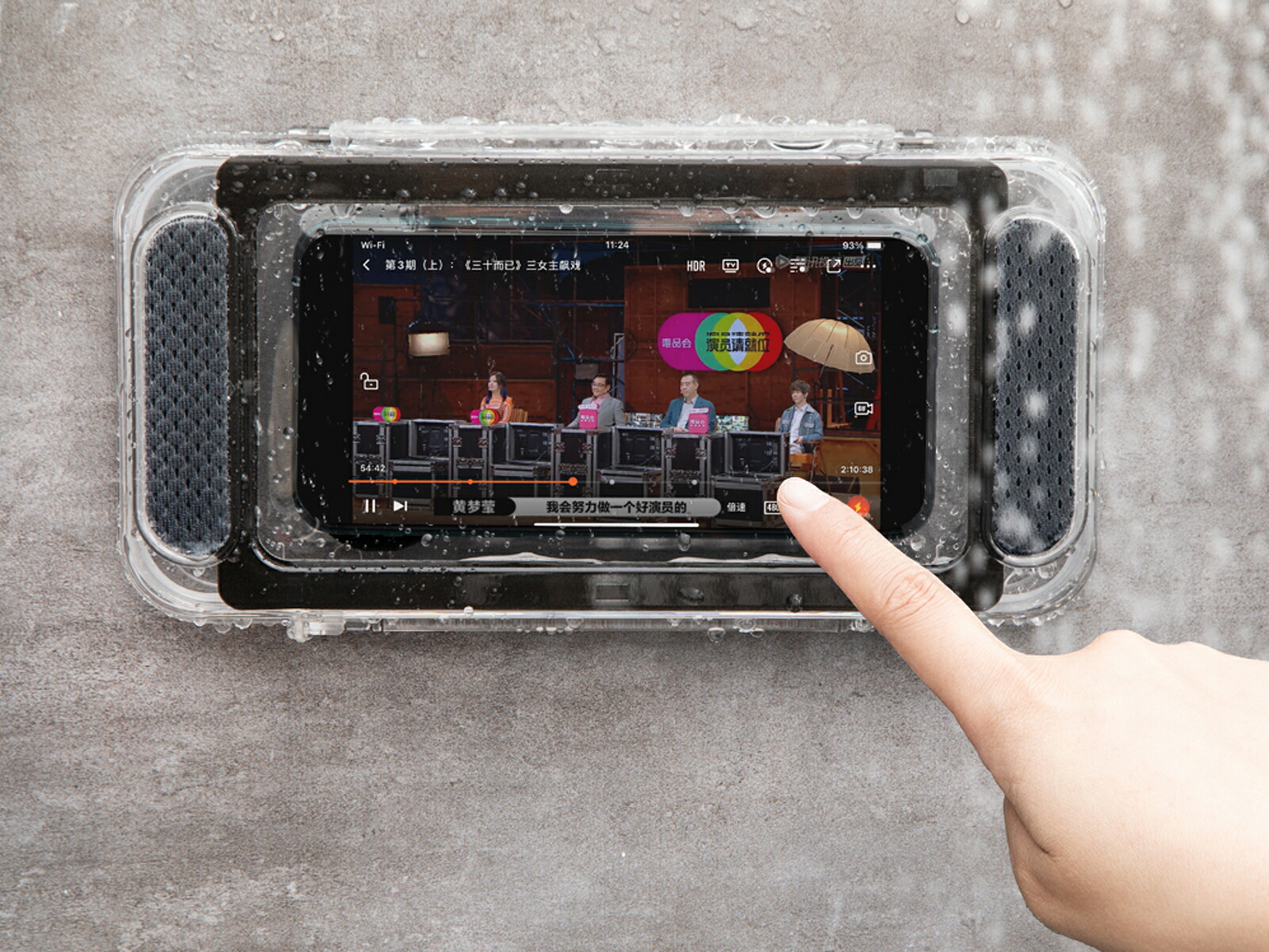 楽天市場 スマホ 防水ケース お風呂 スマホ スタンド 浴室 スマホホルダー お風呂スマホカバー トイレ バスルーム 防水電話ケース スピーカー付き タッチパネル操作 音が出る 高性能カバー 壁掛け キッチン 音楽 通話 耐衝撃 多機能ブラケット付き 長風呂 Ct144 Zenct