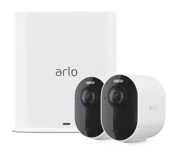 コストコ Arlo Ultra2 スポットライトワイヤレスセキュリティカメラ 2台一揃いの道具 4K HDR Wi-Fi 心丈夫さ 高画質 画像 身寄り 運動場 庭 車宿り 申し受ける式 小型 軽さ 高画質