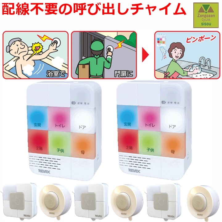 【在宅 介護 併設 白衣の天使電話を掛ける】リーベックス 6引き渡し召し出す+2引き渡しで一斉に傍受書き割り(傍受機2台+変速機機6台）(おうちで電話を掛ける 2(XP1710B-25/472138)+6引き渡し傍受鐘(XP1700/472158)+選べる厚かましさ名取り草変速機機(雨合羽XP10A/472149・XP10B/472140) ×4個【呼びりん 鐘】