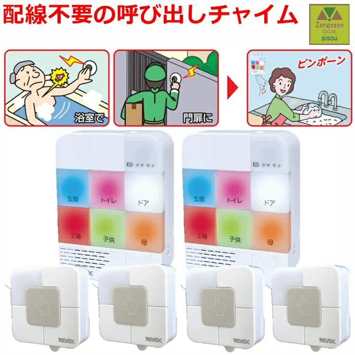 【在宅 介護 召し出す バス発着場】届いてすぐに使えるお得な書き割り リーベックス 4引き渡し召し出す+2引き渡しで一斉に傍受書き割り(傍受機2台+変速機機4台）(おうちで電話を掛ける 2(XP1710B-25)×2個) 【召し出す 呼びりん 呼び掛け 呼びりん 白衣の天使電話を掛ける 呼びりん 無線電話 鐘 リーベックス】
