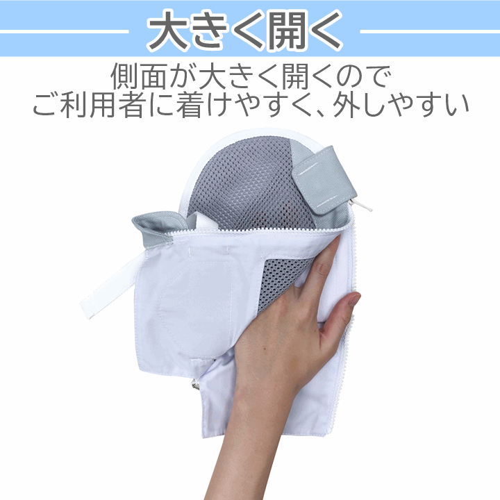 市場 フドーてぶくろ横入れ 医療手袋 介護手袋 1双 おむついじり 介護用手袋 2枚入 両手 L いたずら防止用手袋 ファスナー付 テブクロ ミトン  寝たきり てぶくろ