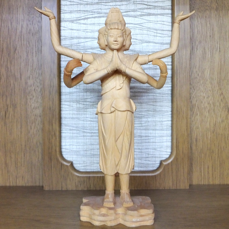 仏映像 阿修羅像 凡そ15cm 寿像 木彫り 刻みつける 木製 仏具 仏教 本尊 仏壇 Marchesoni Com Br
