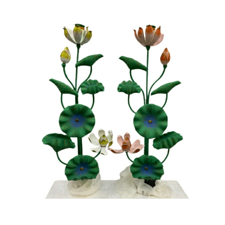 【セール延長・新品】 四季の花　総高さ約50㎝　常花　木花　極彩色　木製 sakizaki-7gou.jpg
