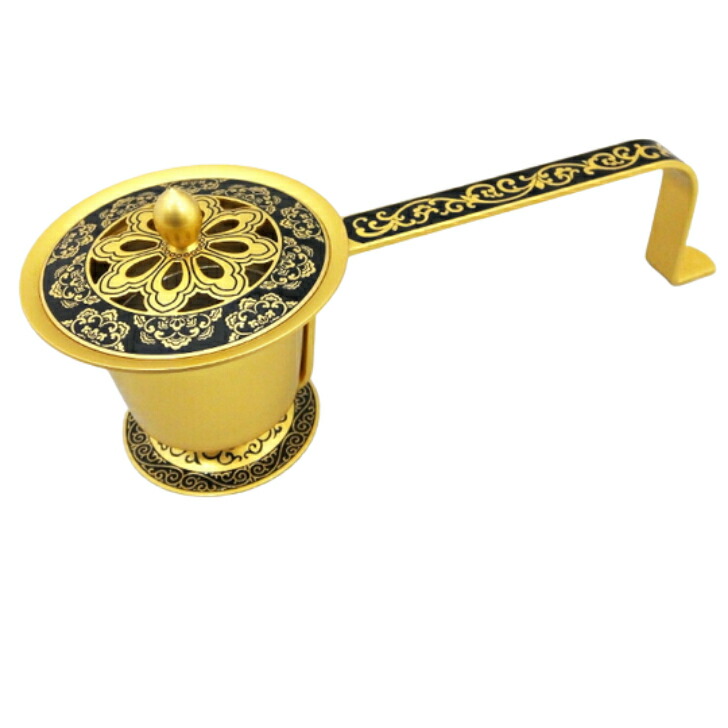 楽天市場】【寺院用】蓮華型柄香炉 東用銅地 消メッキ 丸柄 打物