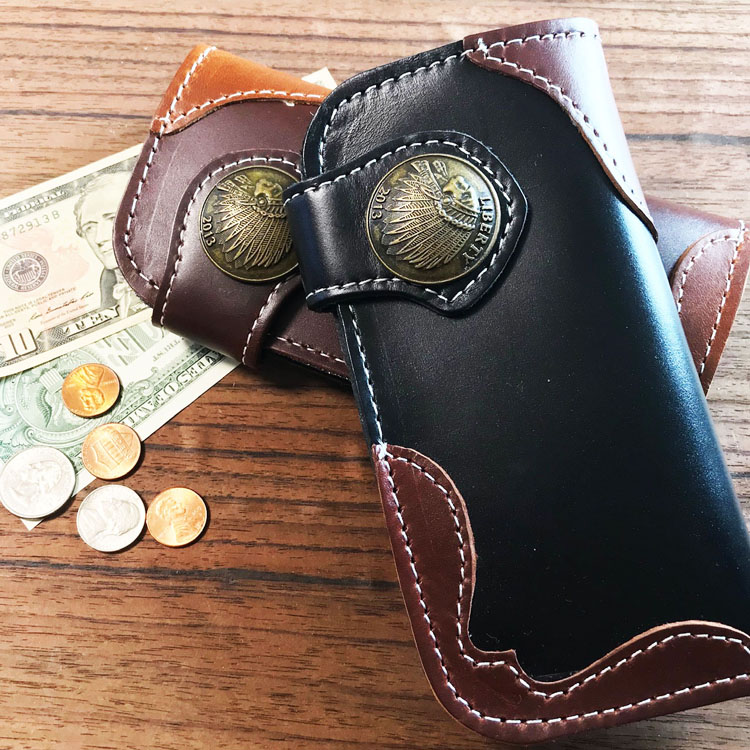 GODANE ゴダン バイカーズ サドルレザー三つ折り長財布 ハンドメイド