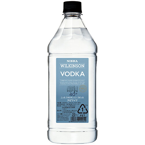 アサヒ ウィルキンソン ウォッカ 40度 1.8L ペットボトル 1800ml×6本 1ケース u-yu