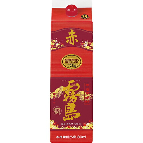 霧島酒造 芋焼酎 赤霧島 1.8Lパック 1800ml×6本 1ケース 宮崎 u-yu