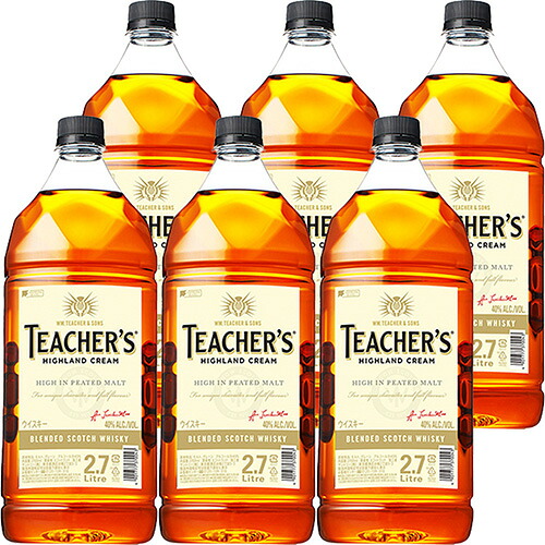 サントリー ティーチャーズ ハイランドクリーム 2.7L ペットボトル 2700ml&times;6本 u-yu｜酒のZenjin 店