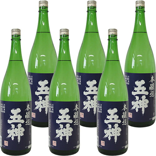 五條酒造 五神 本醸造 1.8L瓶 1800ml×6本 奈良 u-yu|酒のZenjin 店