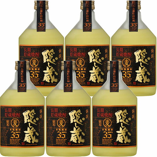 濱田酒造 麦焼酎 長期貯蔵 特撰 隠し蔵 35度 720ml&times;6本 u-yu｜酒のZenjin 店