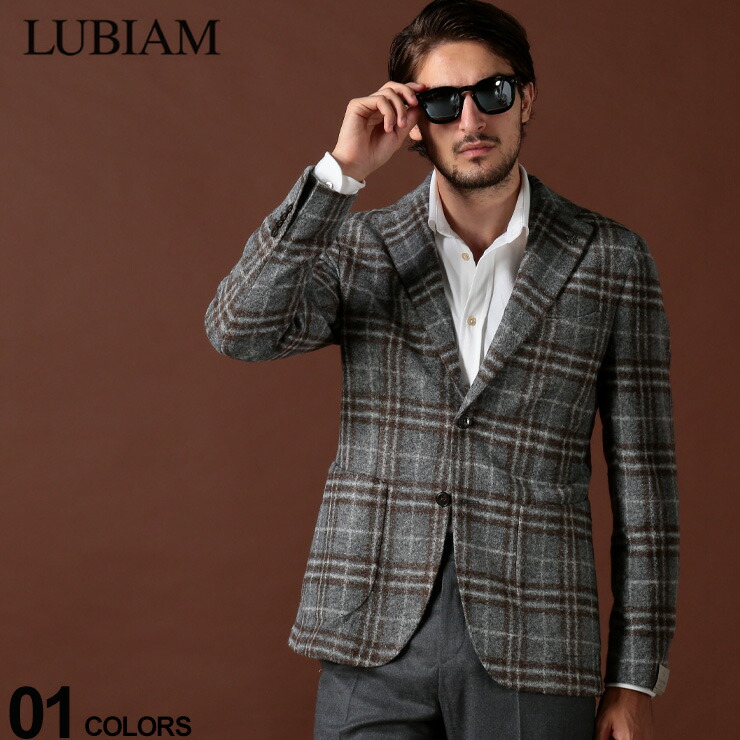 半額sale ジャケット ルビアム Lubiam Sale 2 C Lbm サイドベンツ テーラード アウター メンズ ブランド 2b 2ツ釦 シングル チェック ウール混 Bhavaspa Com