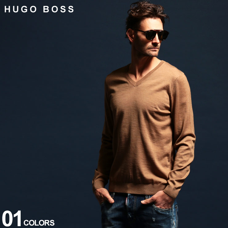 超安い ヒューゴ ボス Sale 1 F Hbmelbap9f キャメル トップス ブランド Beige Vネック ウール100 ハイゲージ セーター Boss Hugo ニット メンズ 42 Ivavsys Com