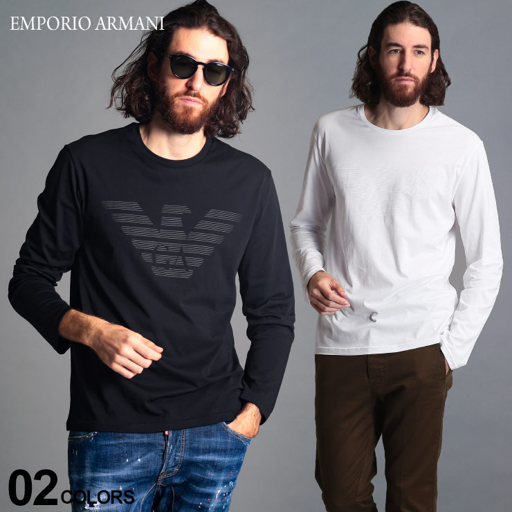 日本全国送料無料 エンポリオ アルマーニ メンズ Tシャツ 長袖 Emporio Armani イーグル ロゴ プリントクルーネック ロンt ブランド トップス コットン Eaa578 安心の定価販売 Www Bekament Com