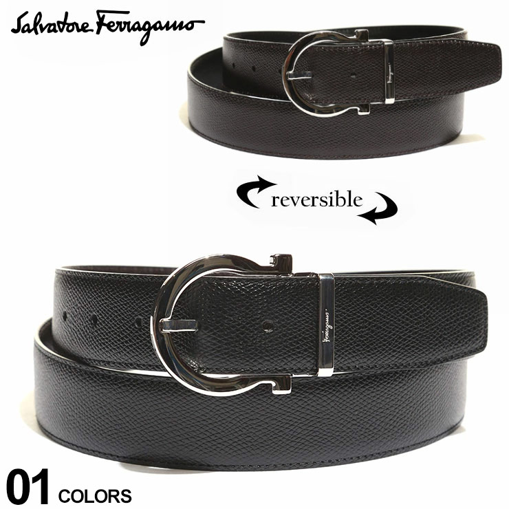 サルバトーレ フェラガモ ベルト Salvatore Ferragamo レザー リバーシブル ピンバックル ブランド レザーベルト 本革 FG679781675140