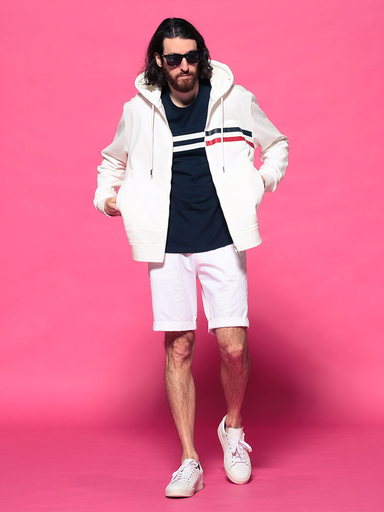 メンズ スウェット スウェット 21年春夏新作 フード トップス パーカー パーカー モンクレール Moncler スウェット メンズ モンクレール 白 ロゴ Moncler スリーライン ブランド トップス ジップパーカー フード スエット Mc8gkr ゼンオンライン店