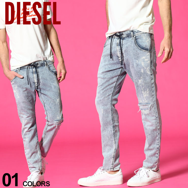 Diesel ディーゼル メンズ メンズ 21年春夏新作 デニム Jogg メンズ Diesel ジョグジーンズ ジップフライ ストレッチ ストレッチ ジーンズ ディーゼル デニムパンツ Krooley Jogg Jeans ブランド メンズ ボトムス ジーンズ 色落ち Dskrooleyne69fd ゼンオンライン店