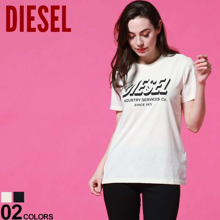 半額品 楽天市場 ディーゼル レディース Tシャツ Diesel ロゴ プリント クルーネック 半袖 ブランド トップス ロゴt コットン Dslagram ゼンオンライン楽天市場店 人気特価激安 Tas Com Do