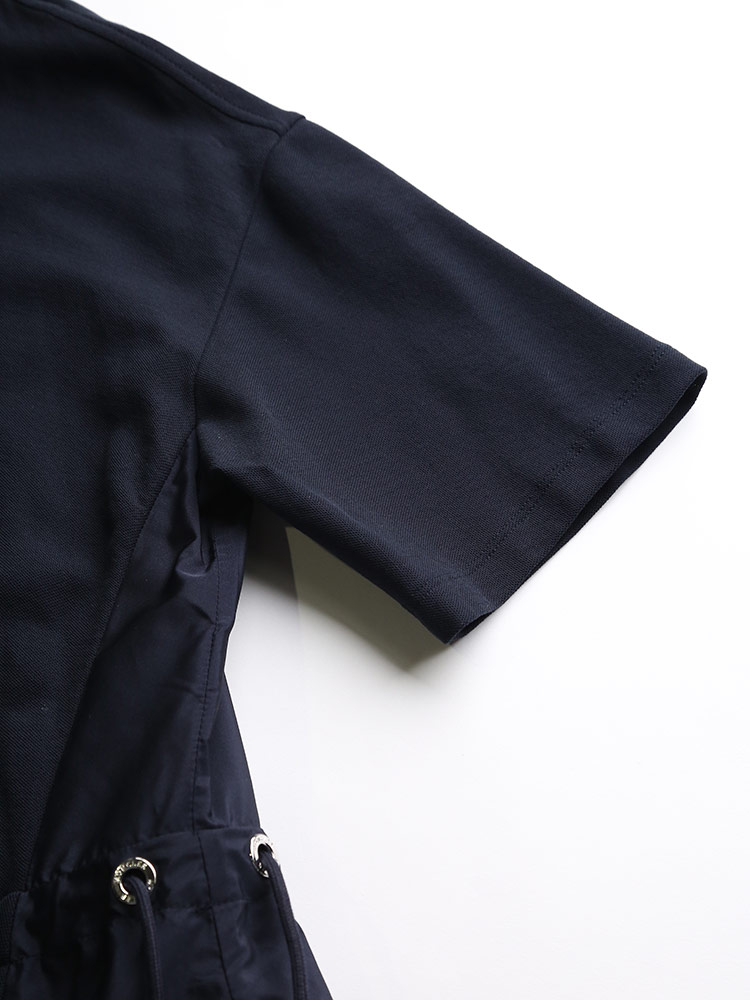 Moncler レディース Sale 8 A ゼンオンライン店 カット ワンピース ブランド 刺繍 21年春夏新作 ロング ブランド カット ワンピース ロゴ モンクレール トップス ワンピース モンクレール レディース コットン フレア ワンピース Mcl8i 半袖 切替 Moncler