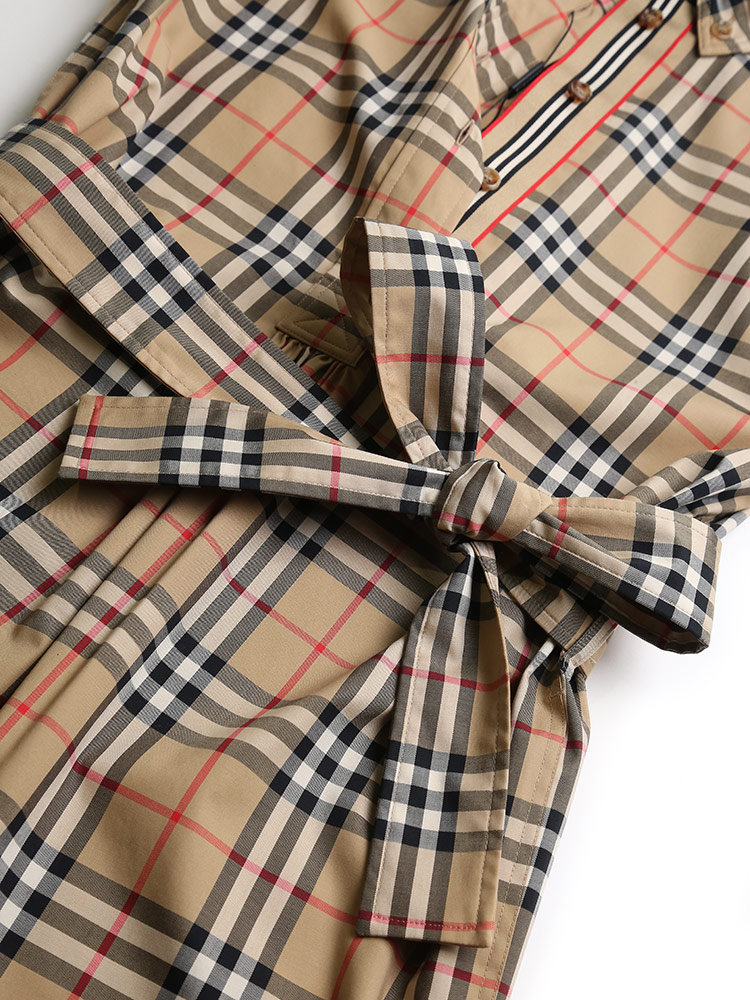 お気にいる バーバリー レディース ワンピース Burberry ヴィンテージチェック ストレッチ コットン リボン ブランド トップス チェック ワンピ 長袖 l Sale 8 A 注目の Www Bluewaterhomecare Com