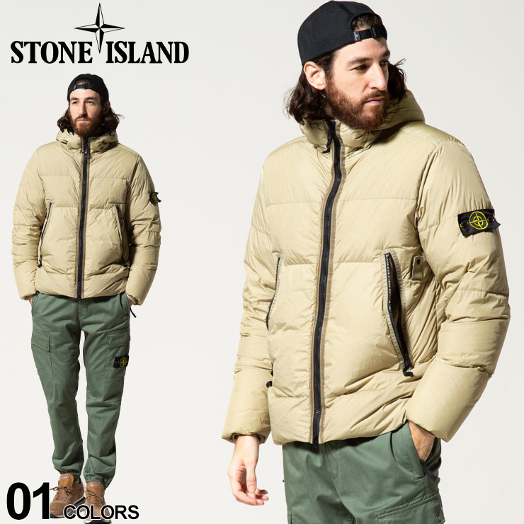 STONE ISLAND ストーンアイランド コート レザー風 ダウンジャケット