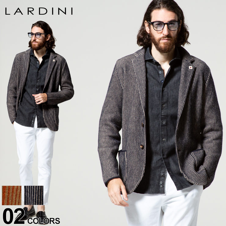 楽天市場】ラルディーニ メンズ ジャケット LARDINI ベルベット シングル 2ツ釦 ニットジャケット ブランド アウター テーラード  LDLJM56IM55004 : ゼンオンライン楽天市場店