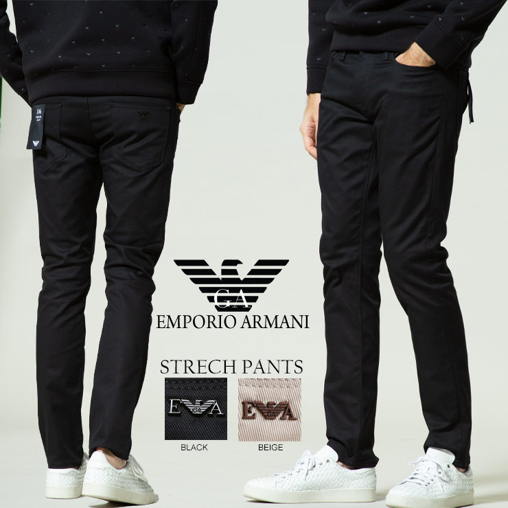 人気提案 エンポリオアルマーニ メンズ Emporio Armani ストレッチ コットン パンツ スリムフィット Slimfit ブランド ボトムス コットンパンツ Ea8n1j061nj9z 21aw Sale 3 A ズボン パンツ