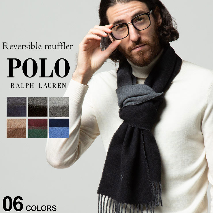 楽天市場】ポロ ラルフローレン マフラー POLO RALPH LAUREN リバーシブル ウール ロゴ ブロックチェック 無地 ブランド メンズ  レディース RLPCO441 : ゼンオンライン楽天市場店