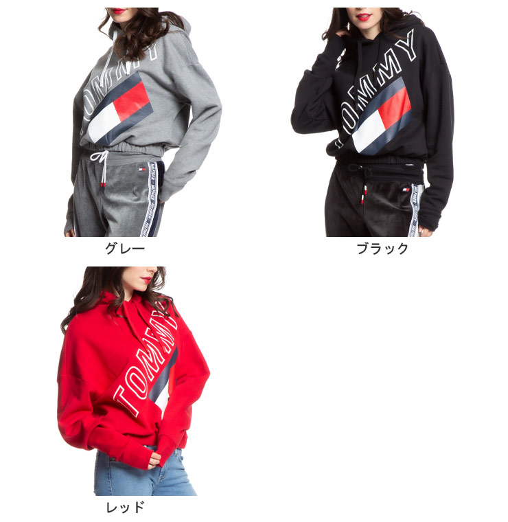 正規通販 トミーヒルフィガー レディースTOMMY HILFIGER 裏起毛 斜めロゴ プルオーバー パーカーブランド レディース トップス パーカー  フード TMLTP10910T SALE_8_a pianoreview.org