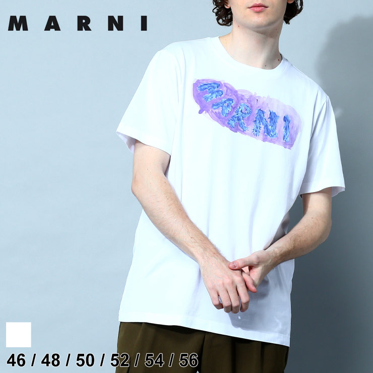 定番 マルニ MARNI Tシャツ 半袖 メンズ クルーネック プリントT ロゴ