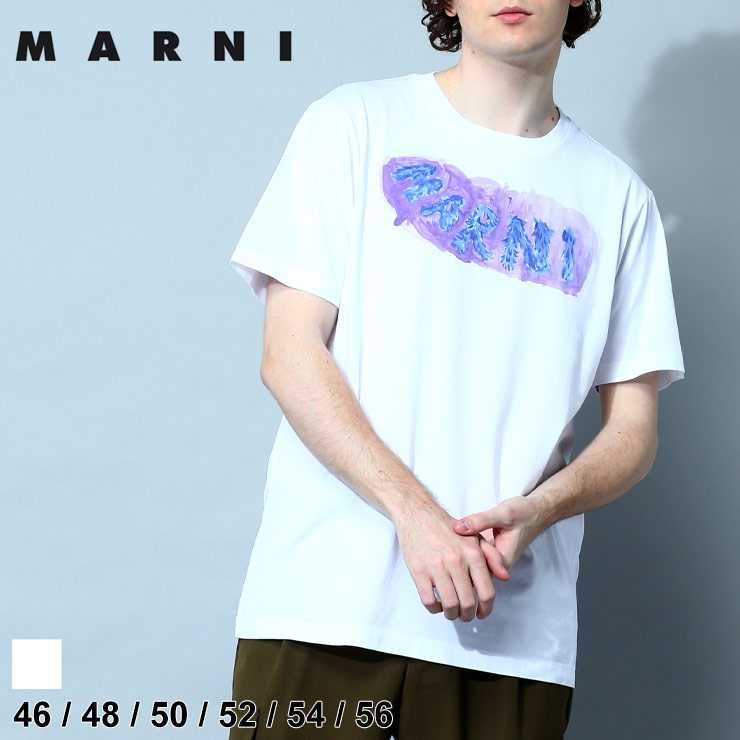 贅沢品 マルニ MARNI Tシャツ 半袖 メンズ クルーネック プリントT