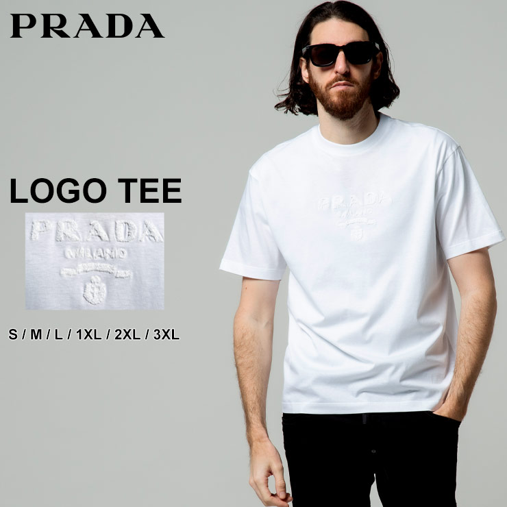 楽天市場】プラダ メンズ Tシャツ 半袖 PRADA ブランド サガラ ロゴ