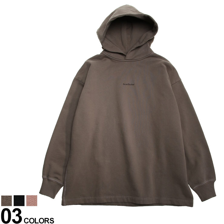 アクネ ストゥディオズ レディース パーカー Acne Studios ブランド ミニ ロゴ スウェット 厚手 オーバーサイズ ビッグシルエット 大きめ プルオーバー トップス 長袖 フード Aclai00 定番から日本未入荷