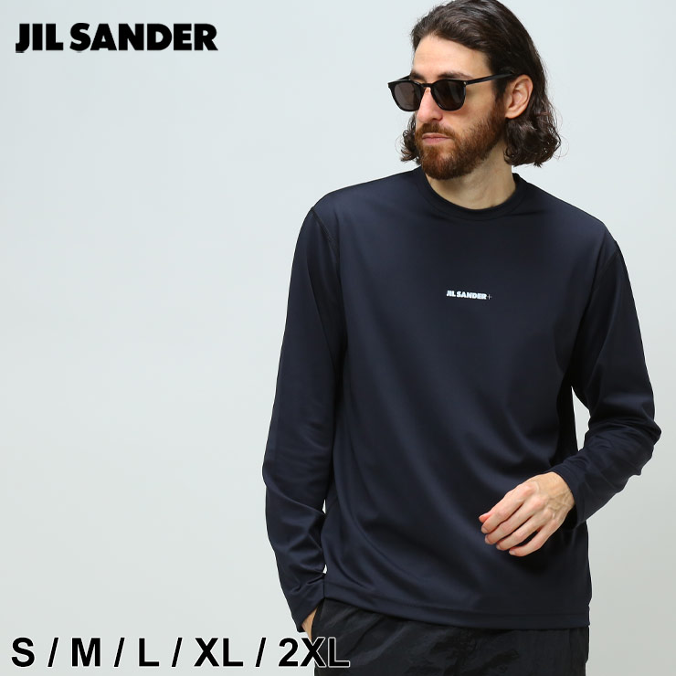 ジルサンダー Tシャツ 長袖 メンズ Jilsanderブランド ロンt ミニ ロゴ ラッシュガード クルーネック トップス スポーツ 黒 クロ ブラック 大きいサイズ Jl 超美品の