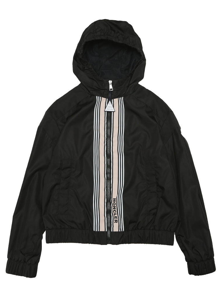 期間限定60％OFF! モンクレール キッズ ブルゾン MONCLER ブランド 子供服 アウター ジャケット パーカー フード ライン ジップアップ  ロゴ ガールズ 子ども Krastil 8Y 10Y ナイロン 春 秋 かわいい 女の子 MCGKRASTIL