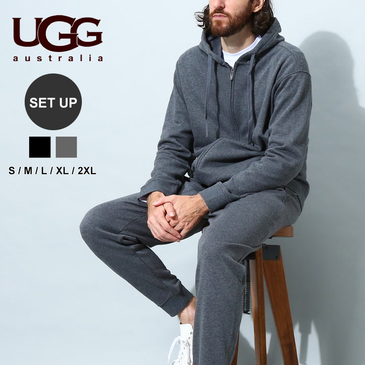 通販 激安 アグ オーストラリア メンズ セットアップ Ugg Australia ブランド セット 上下セット パーカー ジップパーカー スウェットパンツ スウェット スエット 裏起毛 大きいサイズ シンプル 無地 Uggset Cirfic Com