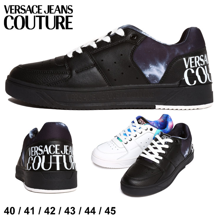 【ヴェルサーチェ ジーンズクチュール メンズ スニーカー VERSACE JEANS COUTURE ブランド シューズ 靴 レザー  ギャラクシープリント ローカット 大きいサイズ ベルサーチ VC73YA3SJ6ZP147 SALE_4_a ゼンオンライン