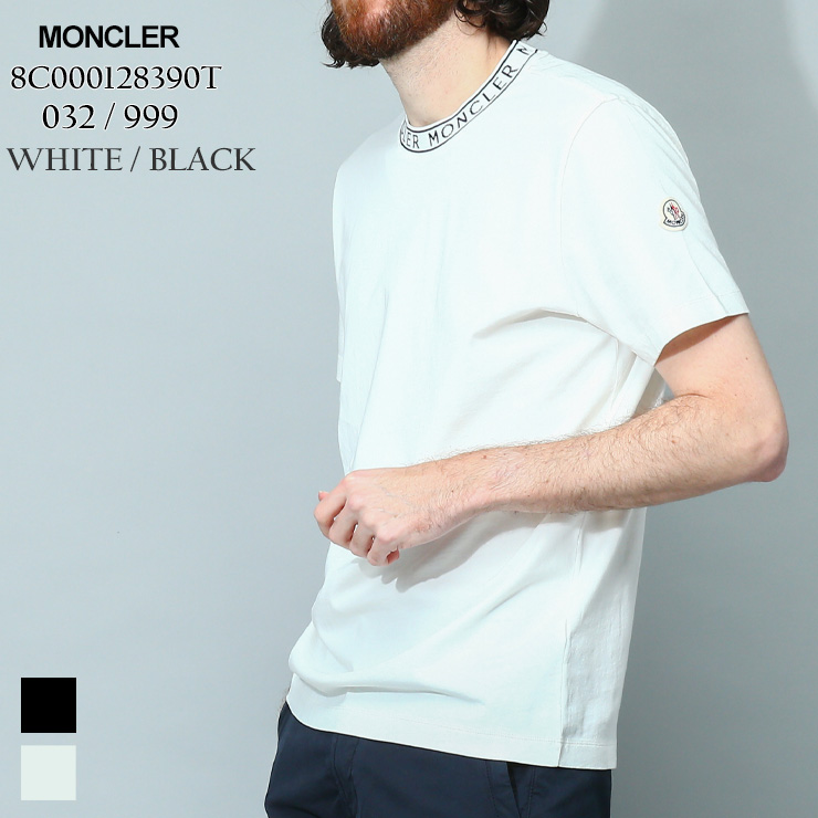 日本に モンクレール Tシャツ MONCLER 半袖 カットソー メンズ 襟ロゴ