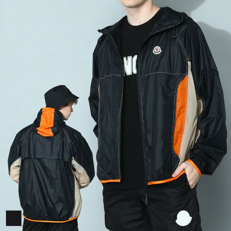 モンクレール アウター MONCLER ナイロンジャケット ウィンドブレーカー パーカー メンズ ジャケット 切り替え フルジップ Dronne  ドローン オーバーサイズフィット 黒 クロ ブランド ブルゾン 軽量 大きいサイズあり MCDRONNE3 | ゼンオンライン楽天市場店