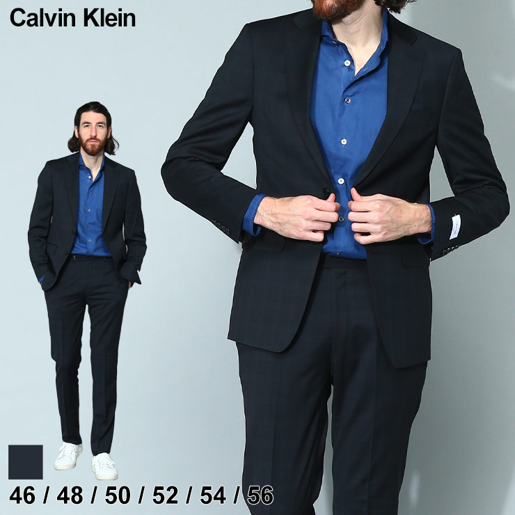 カルバンクライン Calvin Klein CK スーツ セットアップ シングル チェック SLIMFIT メンズ ビジネス フォーマル 大きいサイズあり CKMABRY5UZ0285