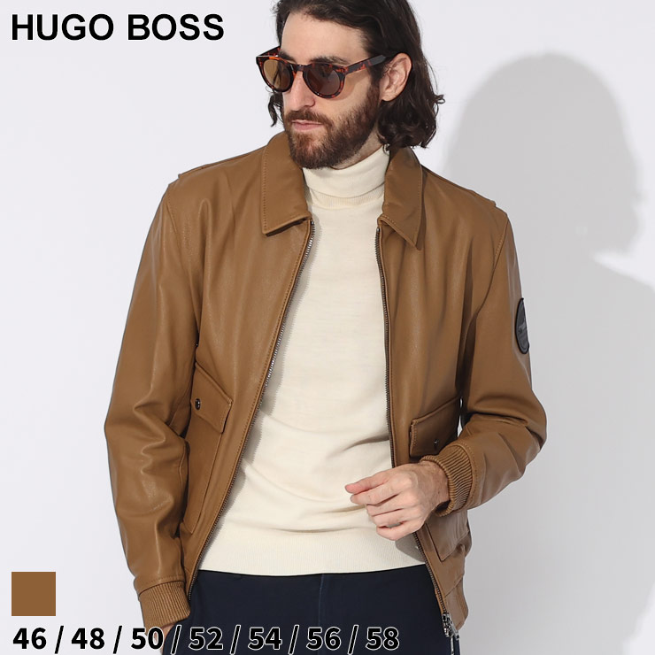 楽天市場】ヒューゴボス メンズ ライダースジャケット HUGO BOSS 本革